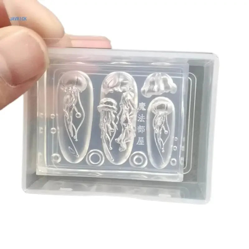 Creative Jellyfish Art Moulds Silicone Dropper Mold Decoration Molds Unique Manicures Moulds Silicone Material