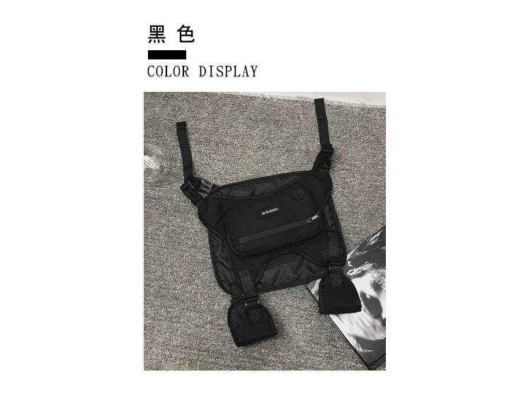 Trendy Street Men's and Women's Ches New Functional Workwear Tactical Fashion Vests Couples Running Sports Bag