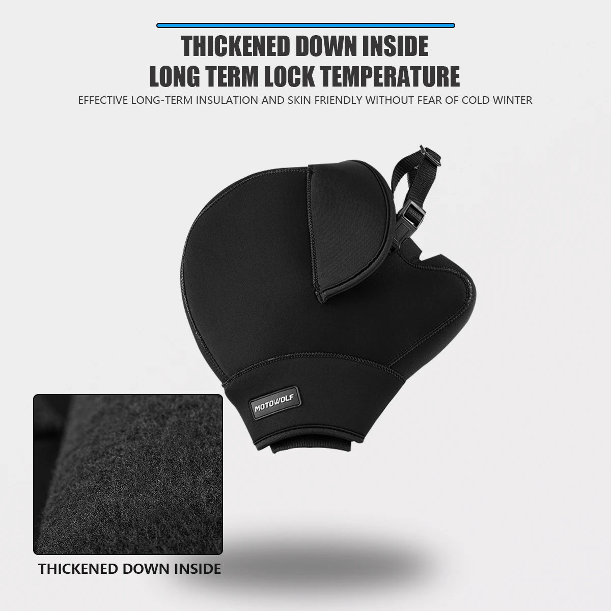 Thick Motorcycle Handlebar Muffs Protective Motorcycle Scooter ATV UTV Winter Warmer Gloves Grip Handle Bar Muff Rainproof Warm