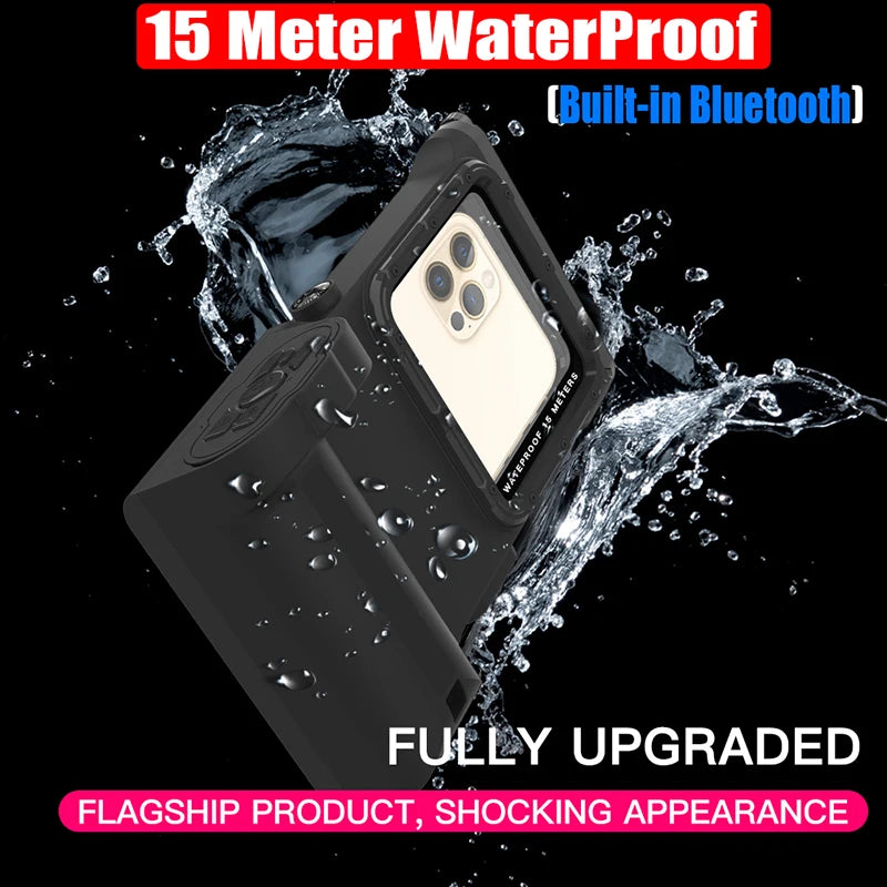 IP68 Waterproof For IPhone 16 15 14 13 12 11 Pro Max XS Max XR SE 78 Case RedPepper Cover Diving Underwater Swim Outdoor Sports