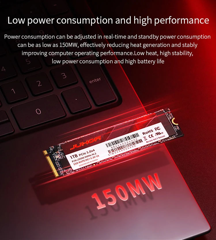 JUHOR M.2 NVMe PCIe3.0 Ssd Hard Disk 512GB 1T 2T M.2 NVMe SSD Internal Hdd Solid State Drive For Desktop PC Laptop