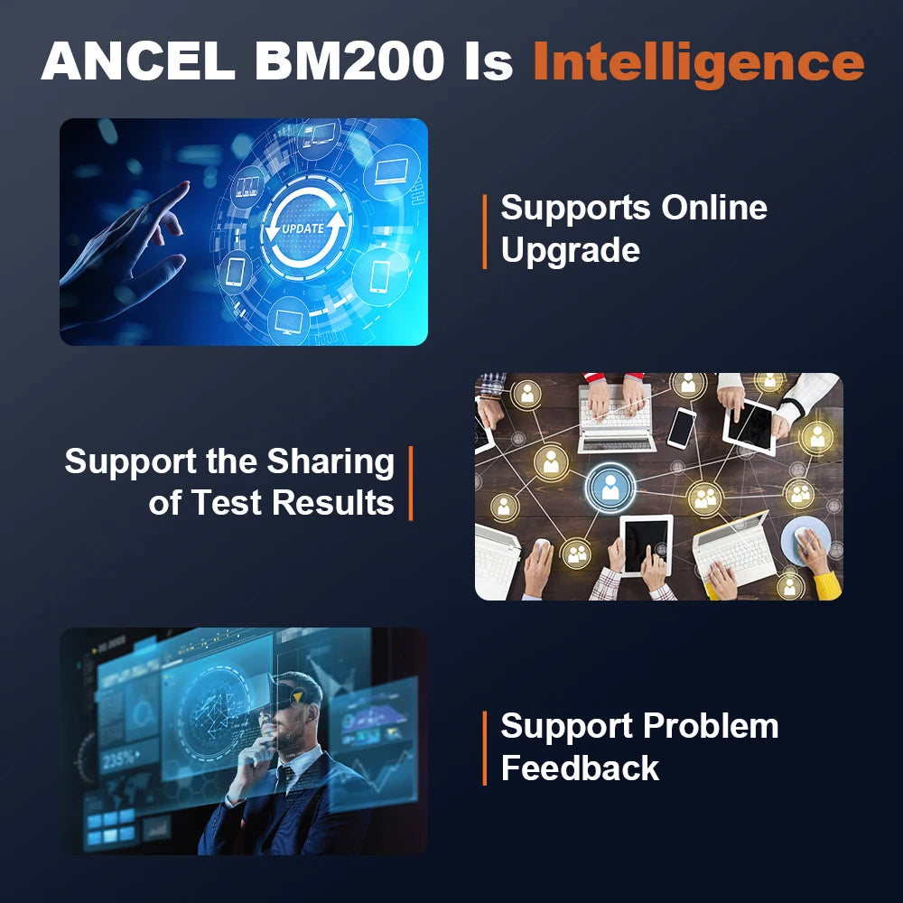 ANCEL BM200 12V Battery Monitor Wireless Bluetooth Car Battery Health APP Monitoring Battery Tester Tools For Android IOS