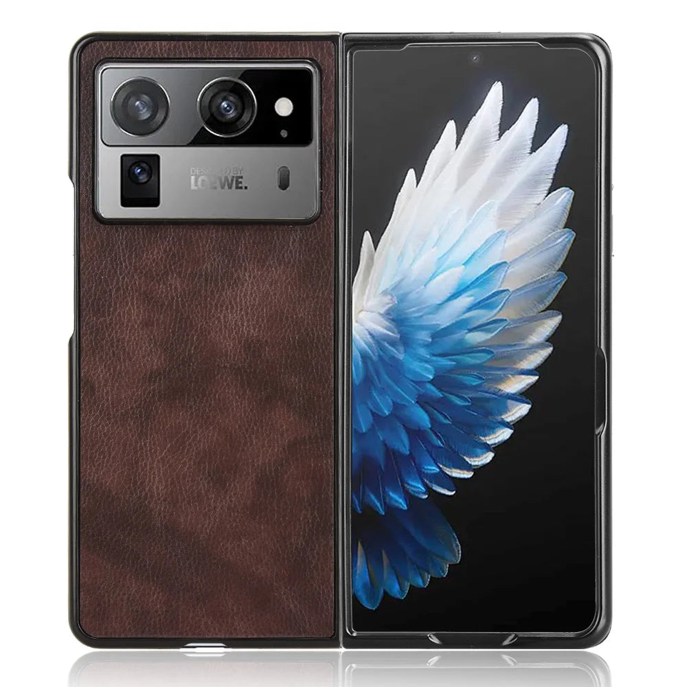 For Tecno Phantom V Fold 2 Case Luxury Leather Skin Texture Ultra Thin Slim Back Cover For Tecno Phantom V Fold2 Phone Cases