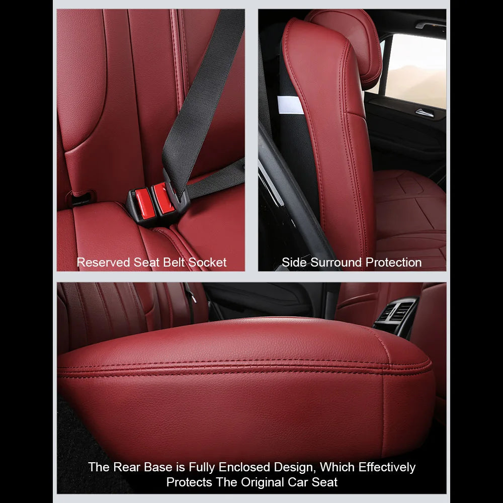 For Land Rover Range Rover Velar 2017 2018 2019 2020 Faux Leather Custom Car Seat Covers Full Set Interior Protector Accessories