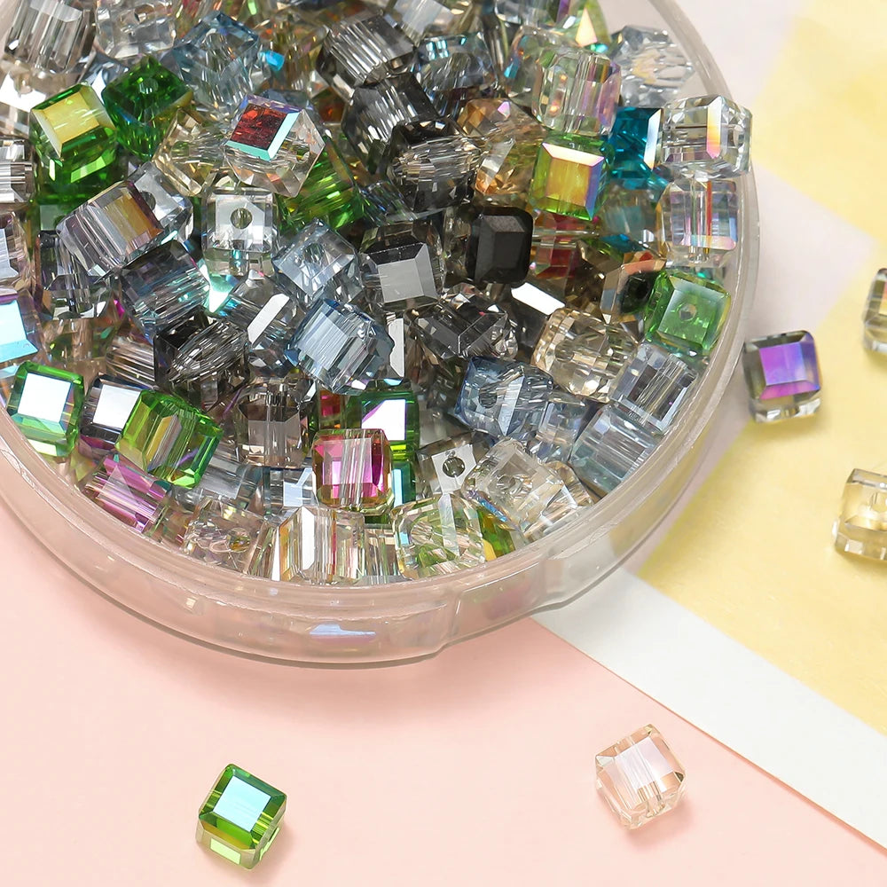 10pcs/Lot 6mm Crystal Square Bead Faceted Exquisite Beads for Jewelry Making DIY Charms Bracelet Necklace Accessories