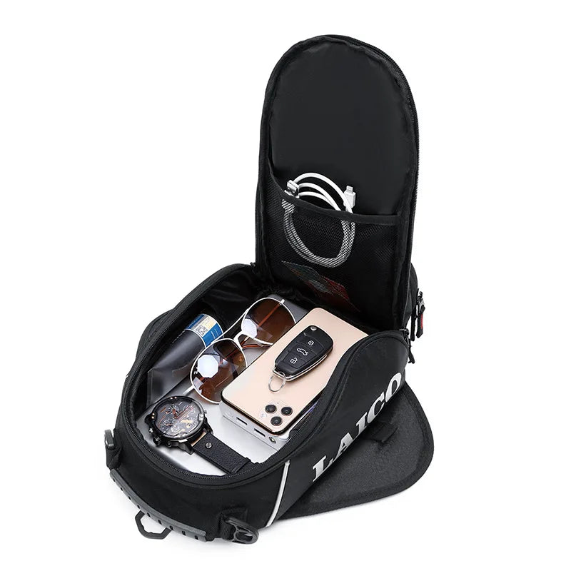 2023 New Strong Magnetic Motorcycle Tank Bags Mobile Phone Navigation Motorbike Oil Tank Bag  Bigger Window Fixed Straps