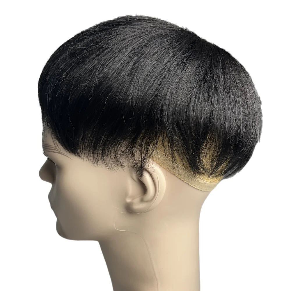 Prosthetic Hair Male 100% Human Hair Toupee Wigs for Man Replacement System Men's WIg Real Hair for Baldness Cover White Hair