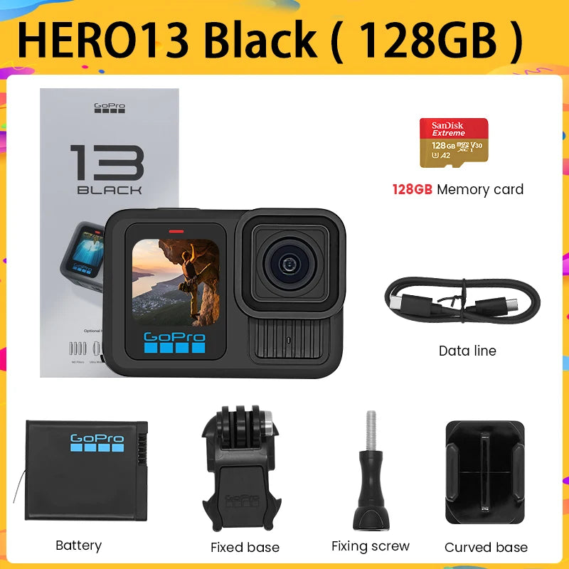 GoPro HERO13 Black Action Camera Go Pro 13 Anti Shake Cycling 5.3K Sports Camera