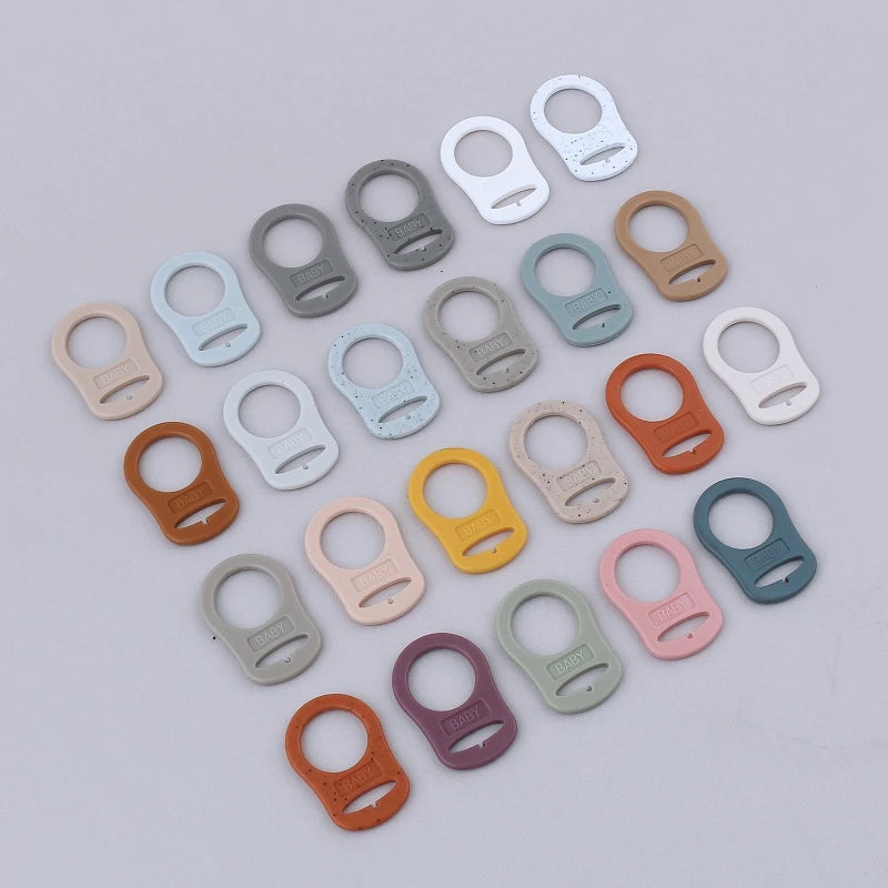 5Pcs Multi Colors Silicone Baby Dummy Pacifier Holder Clip Adapter for MAM Rings New