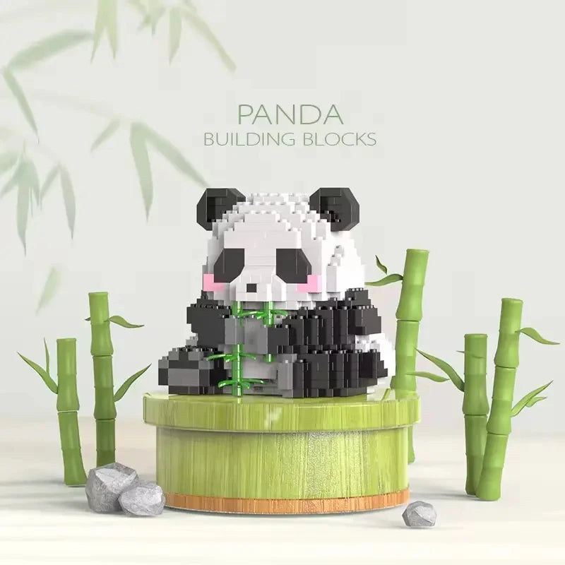 TOYLINX Mini Animal Building Blocks Assembled Model Cartoon Panda Doll Set 6 Years Old And Above Children Educational Toys Gifts