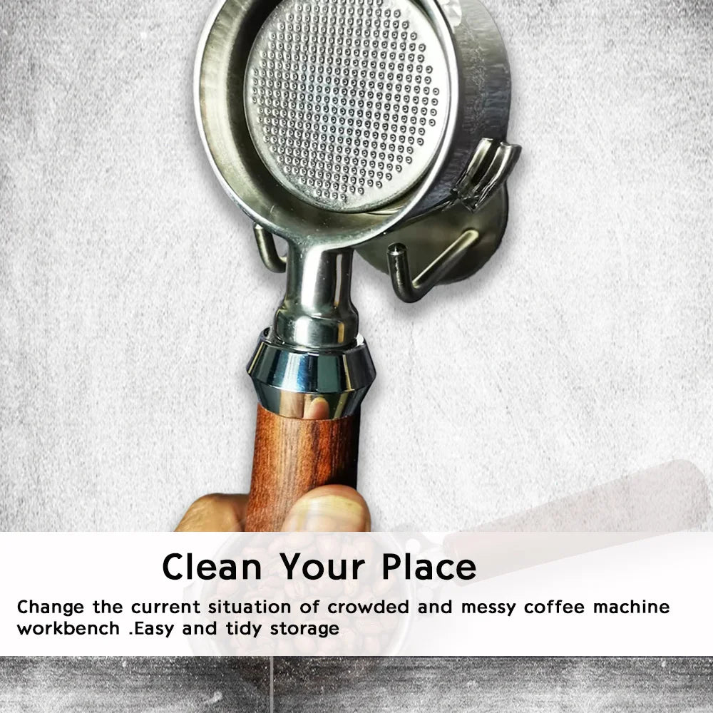 51/53/54/58mm Coffee Bottomless Portafilter Wall Rack Coffee Bottom Filter Self-adhesive Holder Barita Tools Cafe Accessories