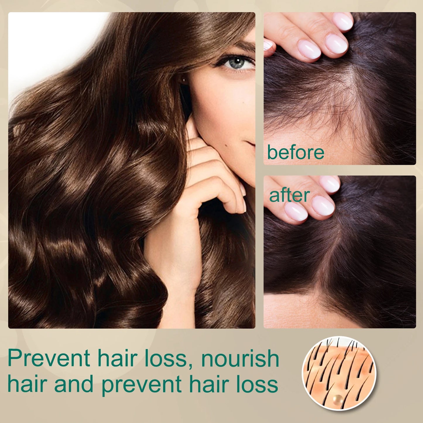 EELHOE Ginger Dense Hair Cream To Promote Hair Growth Relieving Hair Loss Scalp Massage Stimulate Hair Follicle Smoothing Care