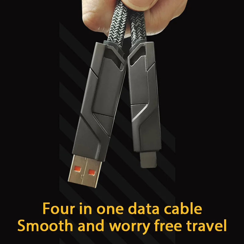 100W 4 in 1 Multi-function Mobile Phone Data Cable PD Fast Charging Cable Charger for Huawei Xiaomi iPhone