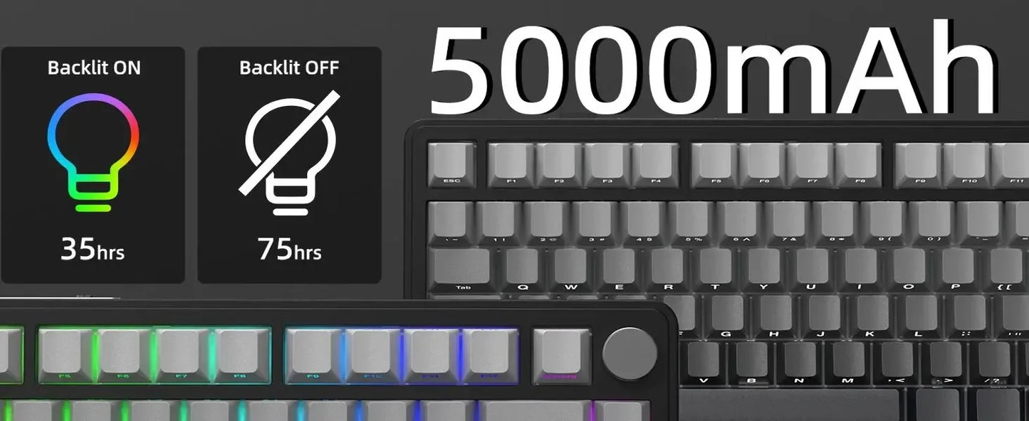 Attack Shark X85 Wireless Keyboard Game Mechanical Keyboard 75% RGB Tri-mode GASKET Structure Full-key Hot-swap Game Accessories