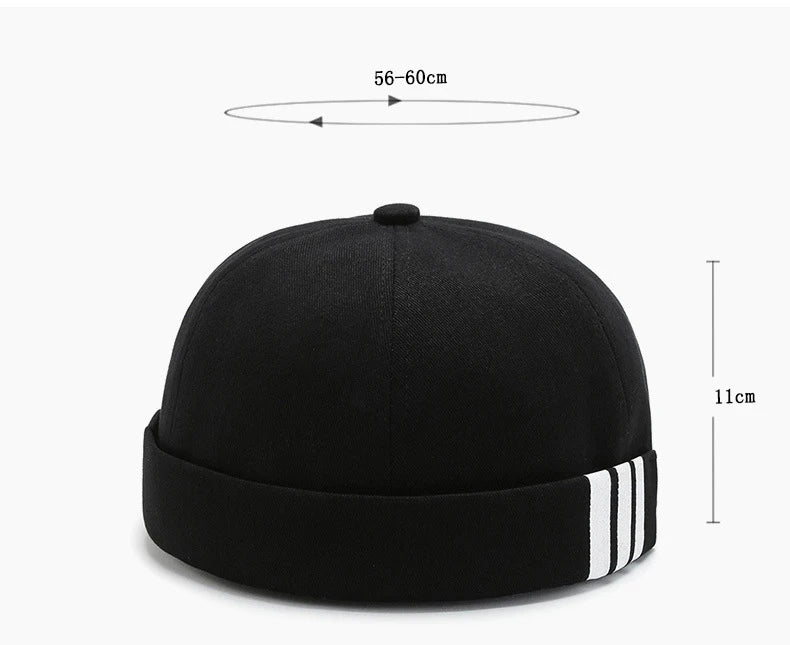 Guppi Hat Female Niche Tide Korean Version Of Japanese Hip-Hop Hat Personality Beanie Round Hat Sailor Landlord Hat Man
