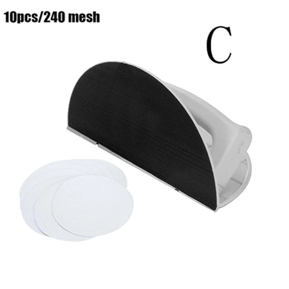 Semi-Round Angle Sander with Replaceable Sandpaper - Multi-Purpose Sanding Tool for drywall surfaces,Ergonomic Non-Slip Handle