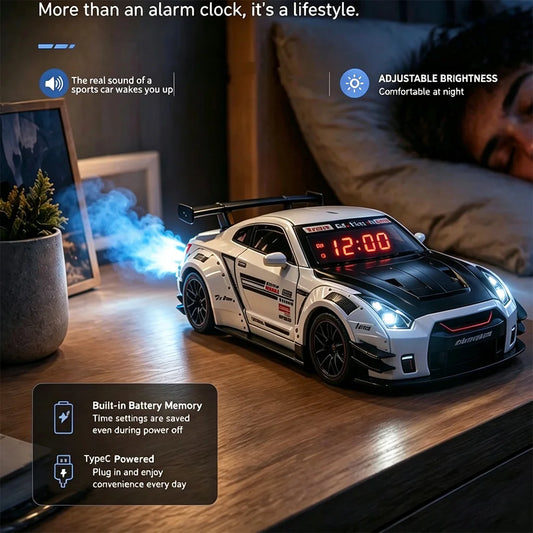 Simulated Sports Car Alarm Clock Adjustable Engine Roar Sound With Mist Sprayer Creative Desktop Ornament ﻿ ﻿ ﻿ ﻿ ﻿ ﻿ ﻿
