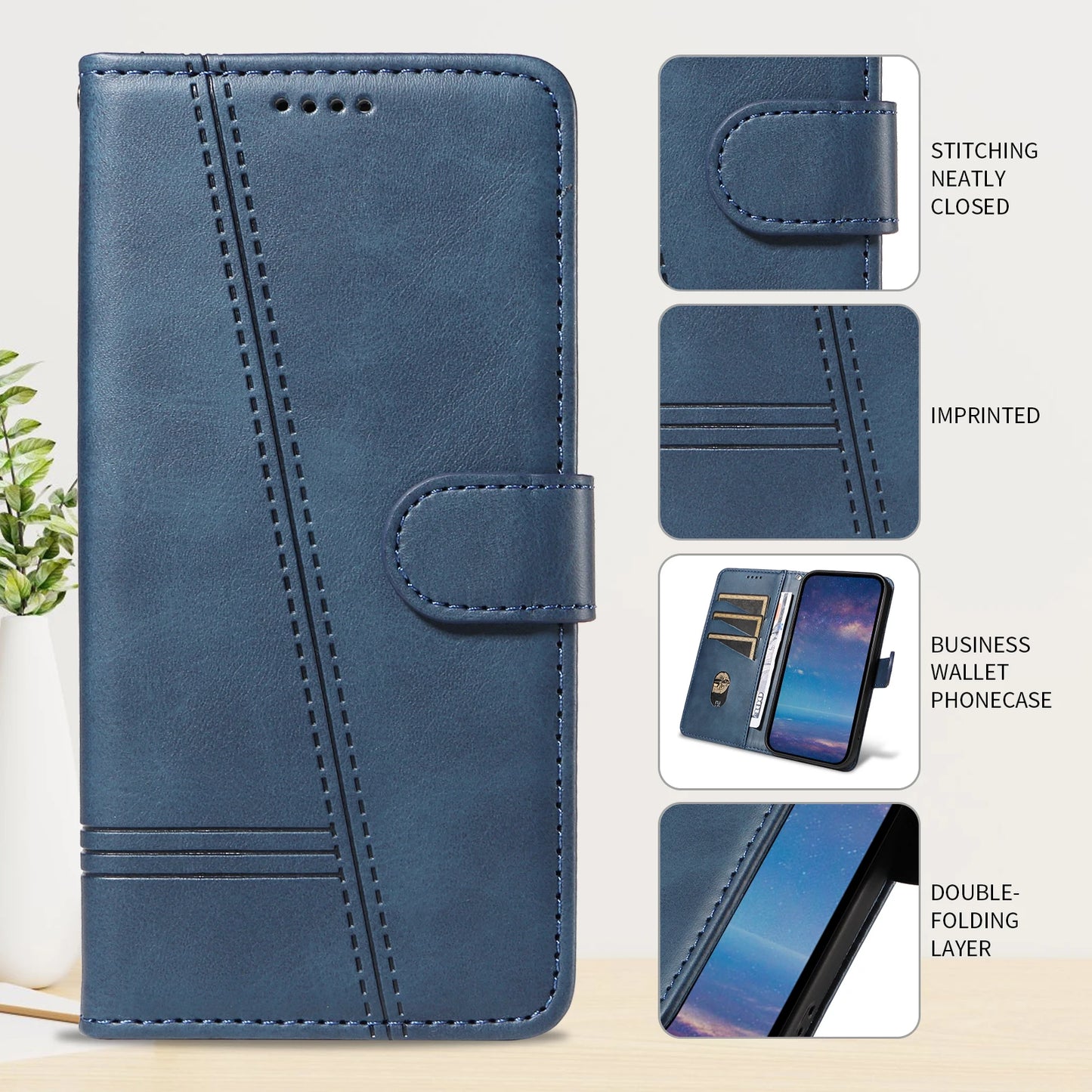 Wallet Magnetic Flip Leather Case For Huawei Mate 60 Pro Plus 20 10 Lite P70  P30 P20 P10 P9 P8 Nova Y90 Y70 3 12 SE 4G P Smart