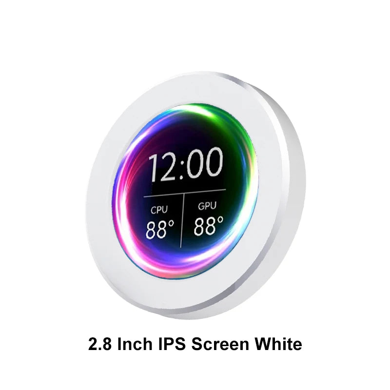 2.1 2.8 Inch IPS Secondary Screen 480x480 USB Water-Cooled Round LCD CPU GPU RAM HDD Monitoring NO AIDA64 MINI PC Gamer Display