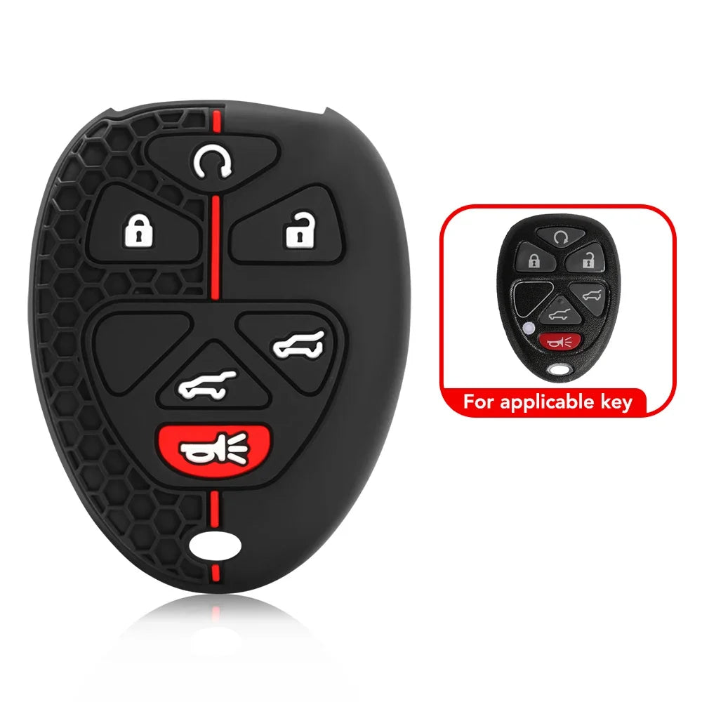 Silicone Remote Car Key Cover For Chevrolet Tahoe Suburban Gmc Yukon For Cadillac Escalade Car Key Case Protector Accessories