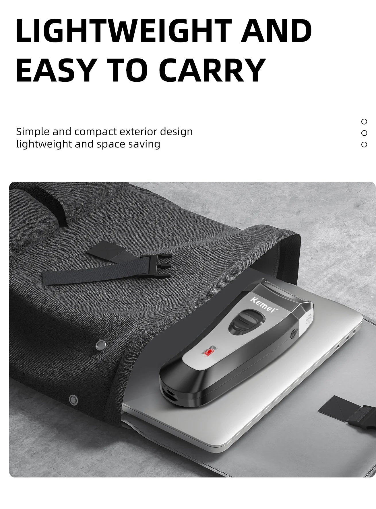 Kemei KM-9038 Foil Professional Electric Shaver Portable Razor Rechargeable Beard Trimmer USB Hair Shaving Machine for Men