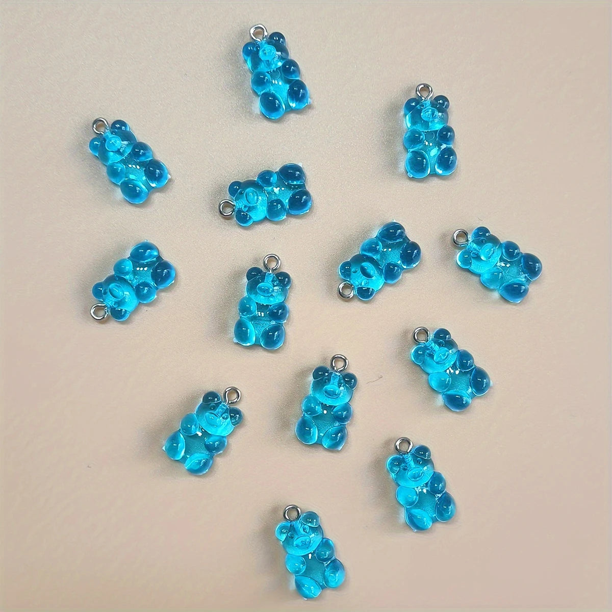 20 Pieces Of Colorful Candy Teddy Bear Gummie Jewelry, Diy Pendant, Cute Earring Necklace, Creative Discovery 20x10mm
