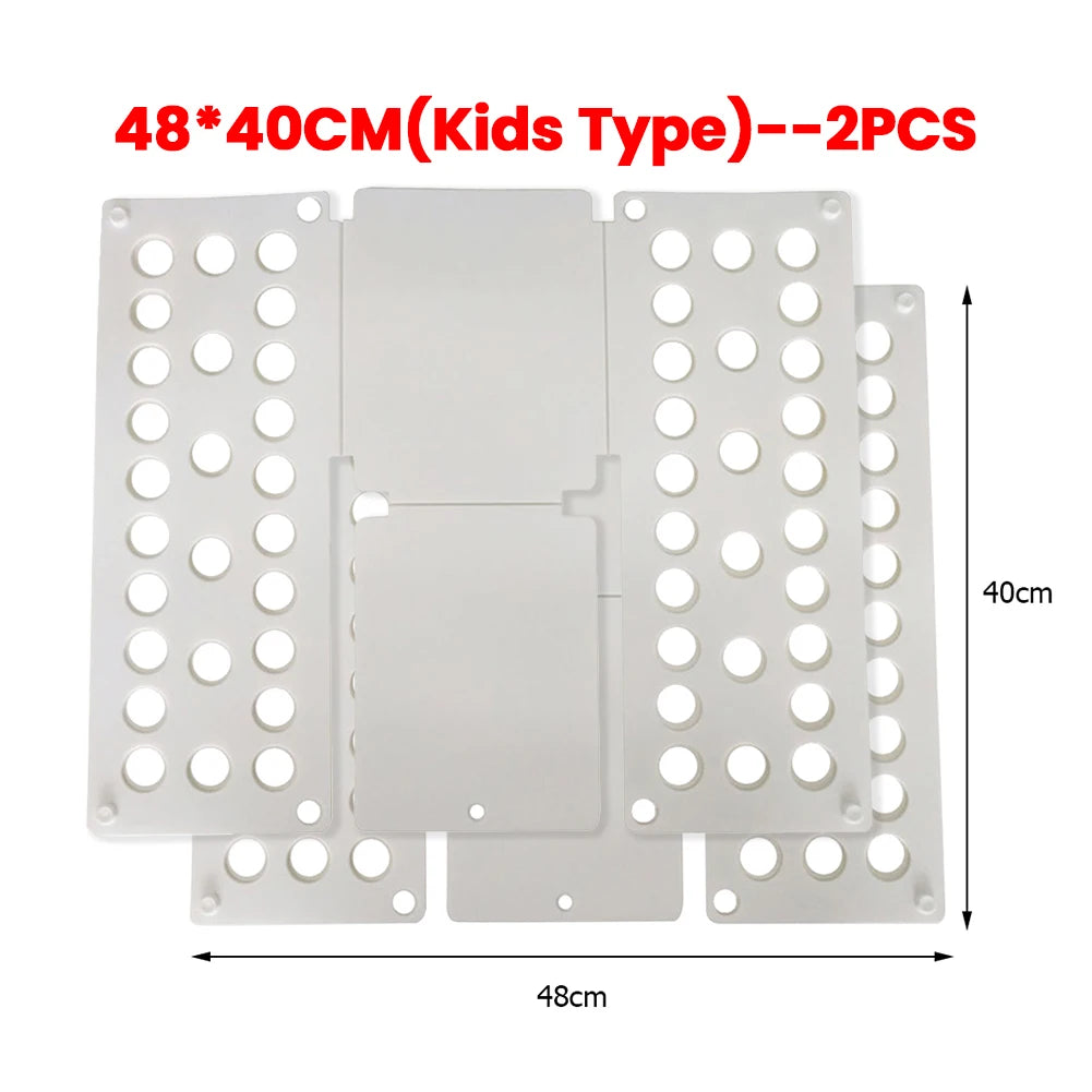 Plastic Clothes Folding Board Easy and Fast Kids Laundry Folder Shirt Folding Board Home Storage Tool for Kid Children Adults