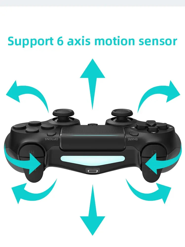 Bluetooth-Compatible Game Controller for PS4/Slim/Pro Wireless Gamepad For PC Dual Vibration Joystick For IOS/Android
