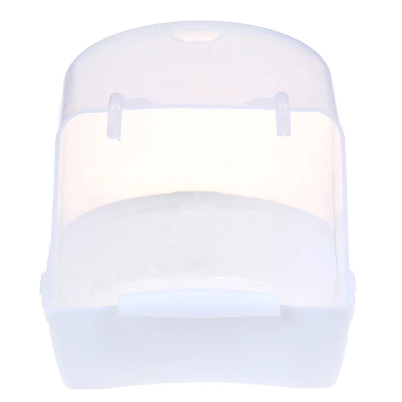 Plastic Bird Water Bath Box Bathtub Parrot For Parakeet Hanging Bowl