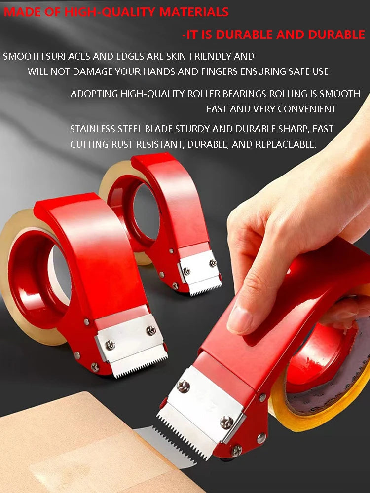 Creative Paper Box Tape Holder Transparent Tape Cutter Metal Sealing Device 6cm Thick Iron Manual Tool Sealing Packaging Machine