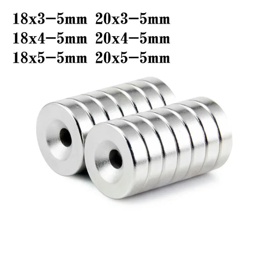 20x5-5 Powerful Round Magnet 20*5 Hole 5mm Suitable For Refrigerators, Offices DIY 20*4-5 18x4-5