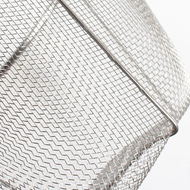 French Chip Frying Strainer Basket Stainless Steel Deep Fry Basket Kitchen Round Fryer Wire Mesh With Handle Wire Colander Nets