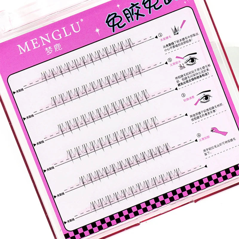 Self Adhesive Eyelashes Cluster Lashes No Glue Individual Lashes  Soft  Idol Lash Clusters Reusable Self Adhesive Lashes