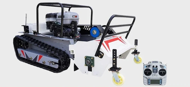 Remote Control Lawn Mower for Orchard Tea Garden Multifunctional Tracked Wireless Grass Trimmer Shredder Land Clearing Machine
