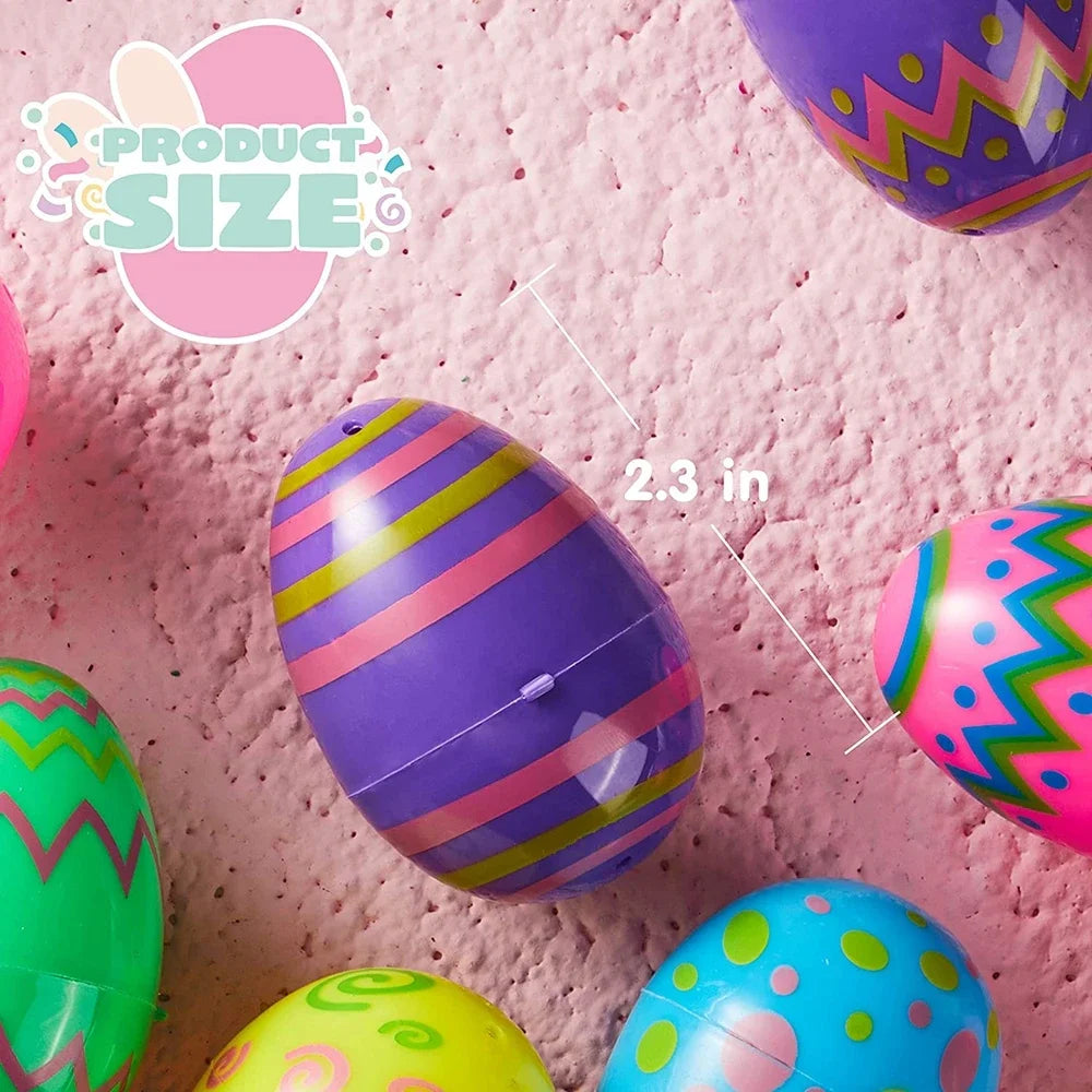 12/24/36Pcs Easter Removable Stuffed Easter Eggs Kids Party Favors Christmas Carnival Party Favors Kindergarten Classroom Prizes