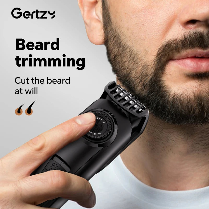 Electric hair clipper kit with digital display, USB rechargeable, multifunctional for home and travel, low voltage operation