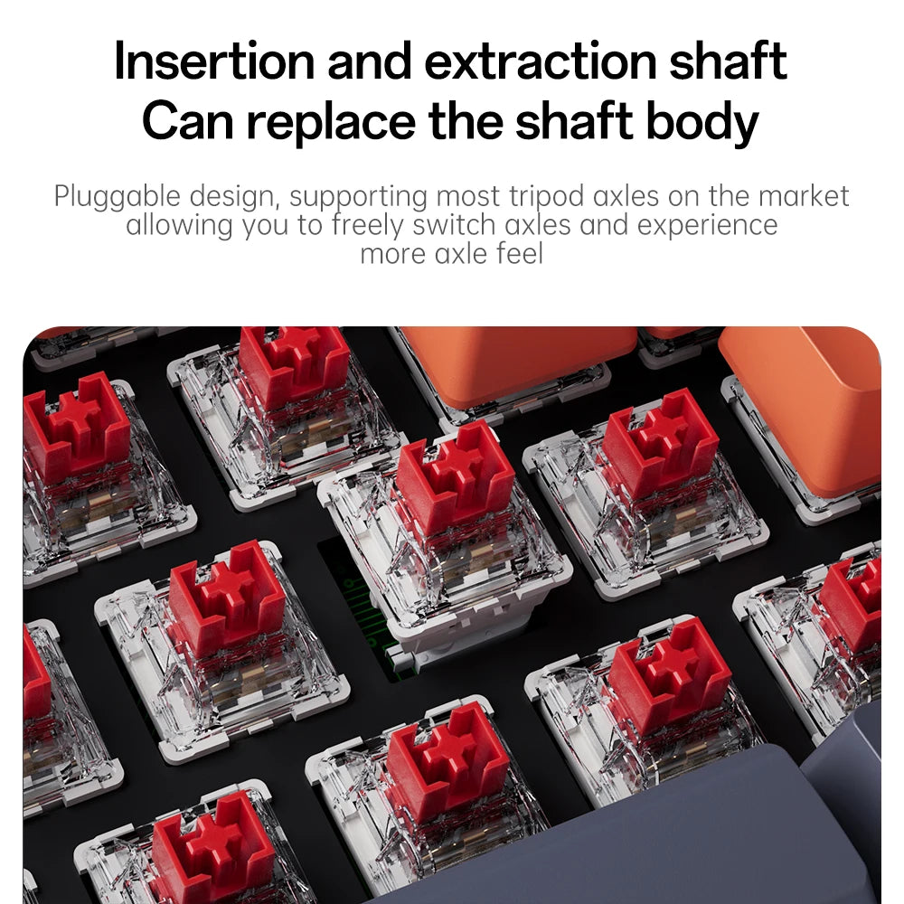 MUCAI 61 key mechanical keyboard red switch RGB backlight hot swappable compact and practical designed for gaming and typing