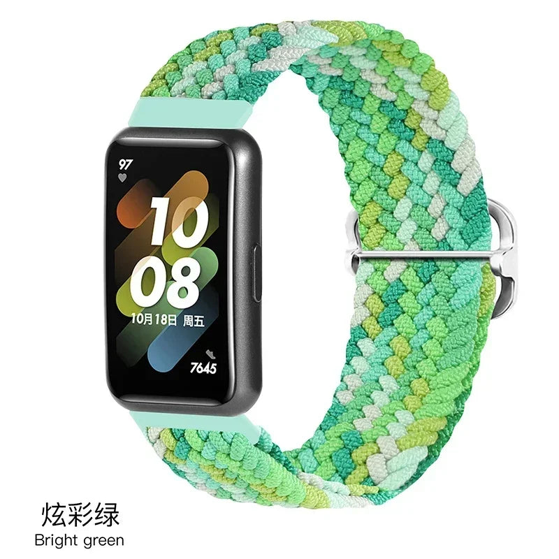Strap For Huawei Band 7 Adjustable Elastic Nylon Braided Strap Men Women Replacement Bracelet Wristband For Huawei Band 7