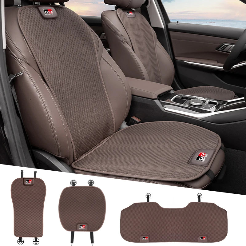 Car Seat Cushion Cover Backrest Protective Pad For Toyota Crown GR Corolla YARIS L Auris C-HR Hilux Vios Rav8 Prius Izoa Reiz
