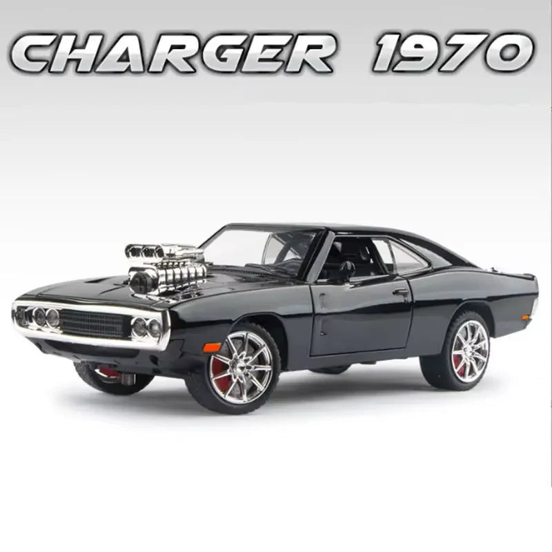 New 1:24 Challenger 1970 Fast & Furious 7 Alloy Car Model Diecasts Toy With Sound and Light Vehicles Decoration Toy For Kid Gift