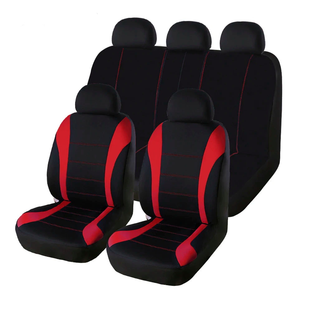 AUTO HIGH Universal Auto Seat Covers Full Set for Car Truck SUV Van Polyester Front & Rear Protector