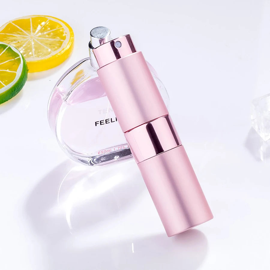 4PCS+6 Accessories Perfume Atomizer Refillable with 5 Spray Bottles, 2 Aluminum Funnel, 2 Dispensing Shenanigans, 2 Spring Straw