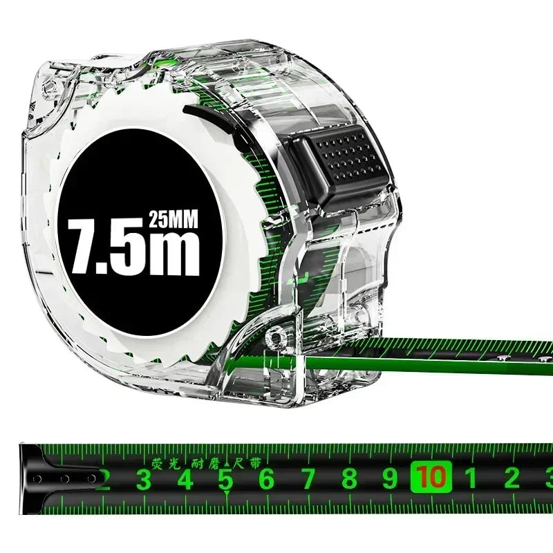 5M/7.5M/10M Black Fluorescent Tape Measure High Precision Thickened Tape Measure Wear-resistant and Drop-proof Tape Measure