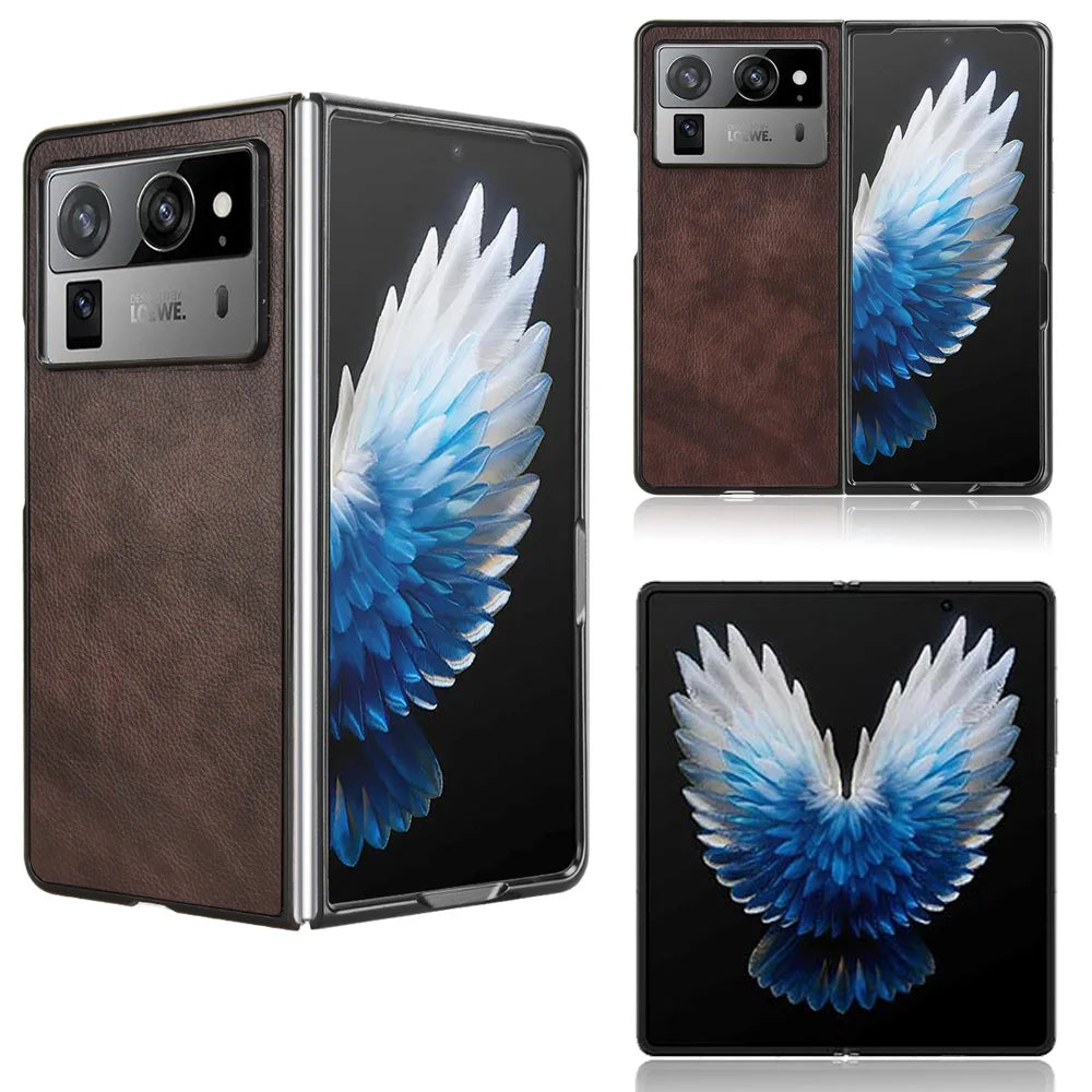 For Tecno Phantom V Fold 2 Case Luxury Leather Skin Texture Ultra Thin Slim Back Cover For Tecno Phantom V Fold2 Phone Cases