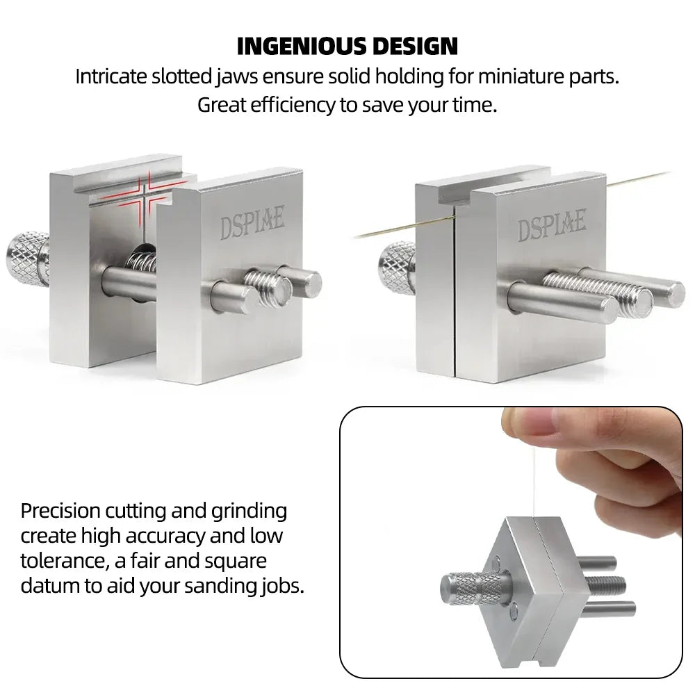 DSPIAE AT-MV Precision Mini Vise Stainless Steel Coloring Modification Jig Bench Vise Hobby DIY Tool for Home Improvement Crafts