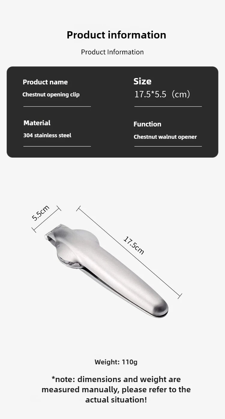 Stainless Steel Chestnut Opener, Cross Shaped Chestnut, Household Multifunctional Peeling Tool, Chestnut Clip, Walnut Clip