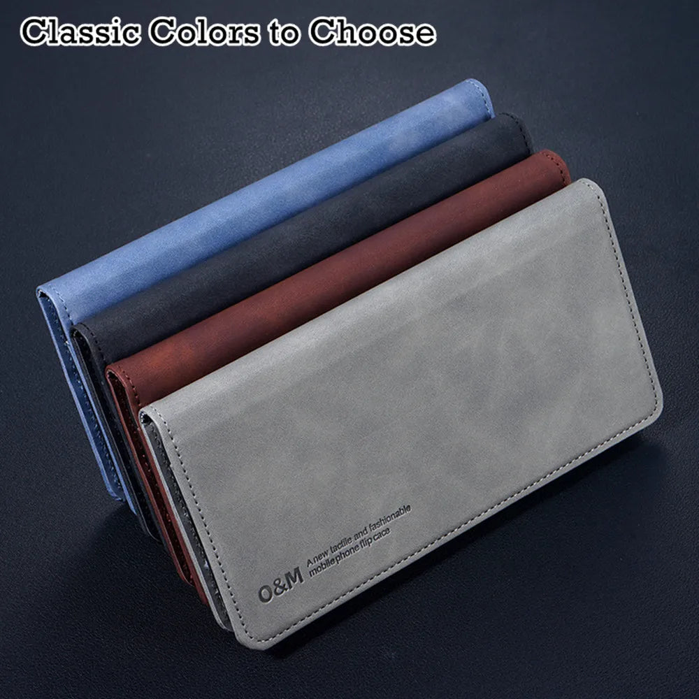 Leather Case For Honor 70 90 200 300 500 400 Global X9C Magic 7 8 Pro Stand Flip Wallet Cover Card Slot and Magnetic buckle