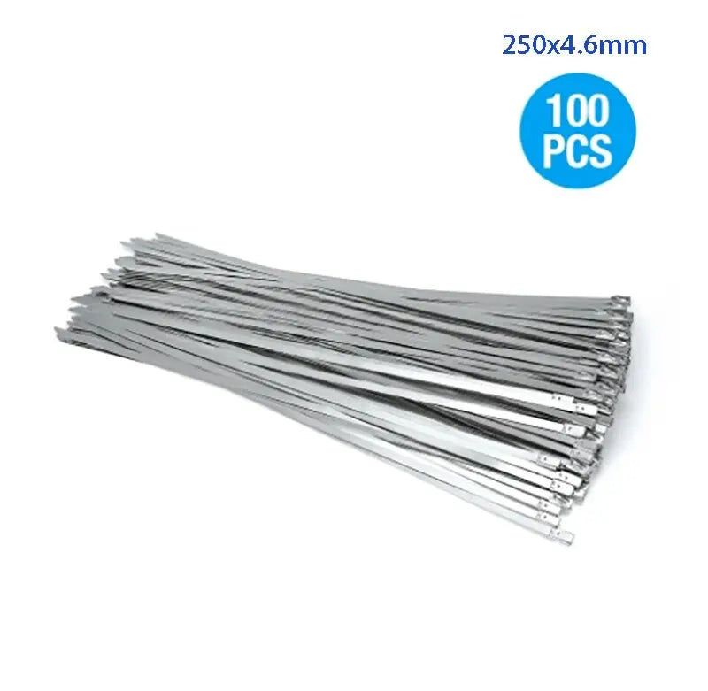 304 Ttainless Steel Cable Ties 4.6mm Self-Locking Metal Marine Ball Tie High Temperature Resistant Metal Ties