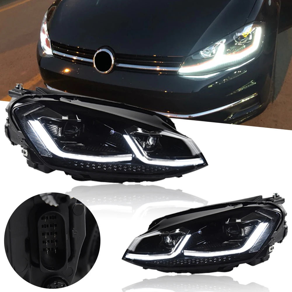 Headlights For VW Golf 7 MK7.5 Gti LED 2013-2020 Golf 7.5 Head Lamp Car Styling DRL Signal Projector Lens Auto Accessories Front