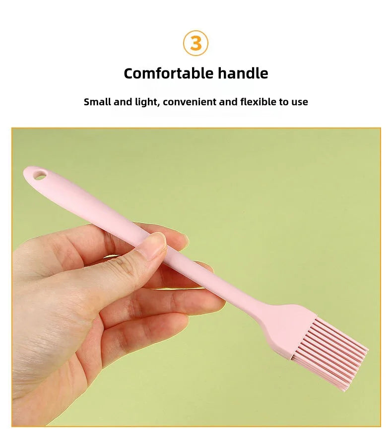 In Stock Silicone Integrated Small Size Oil Brush Barbecue Brush Household Lint-Free Baking Brush Pancake Oil Brush